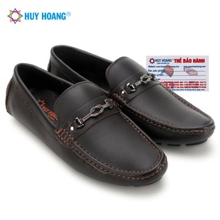 Giày mọi nam đế âm đính móc huy hoàng ls7772 - nâu đất