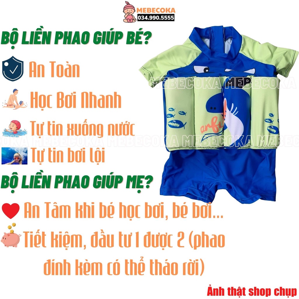 Đồ bơi trẻ em ,áo bơi liền phao tự nổi , bộ liền có phao cho bé hình cá heo loại cao cấp hàng Quảng Châu