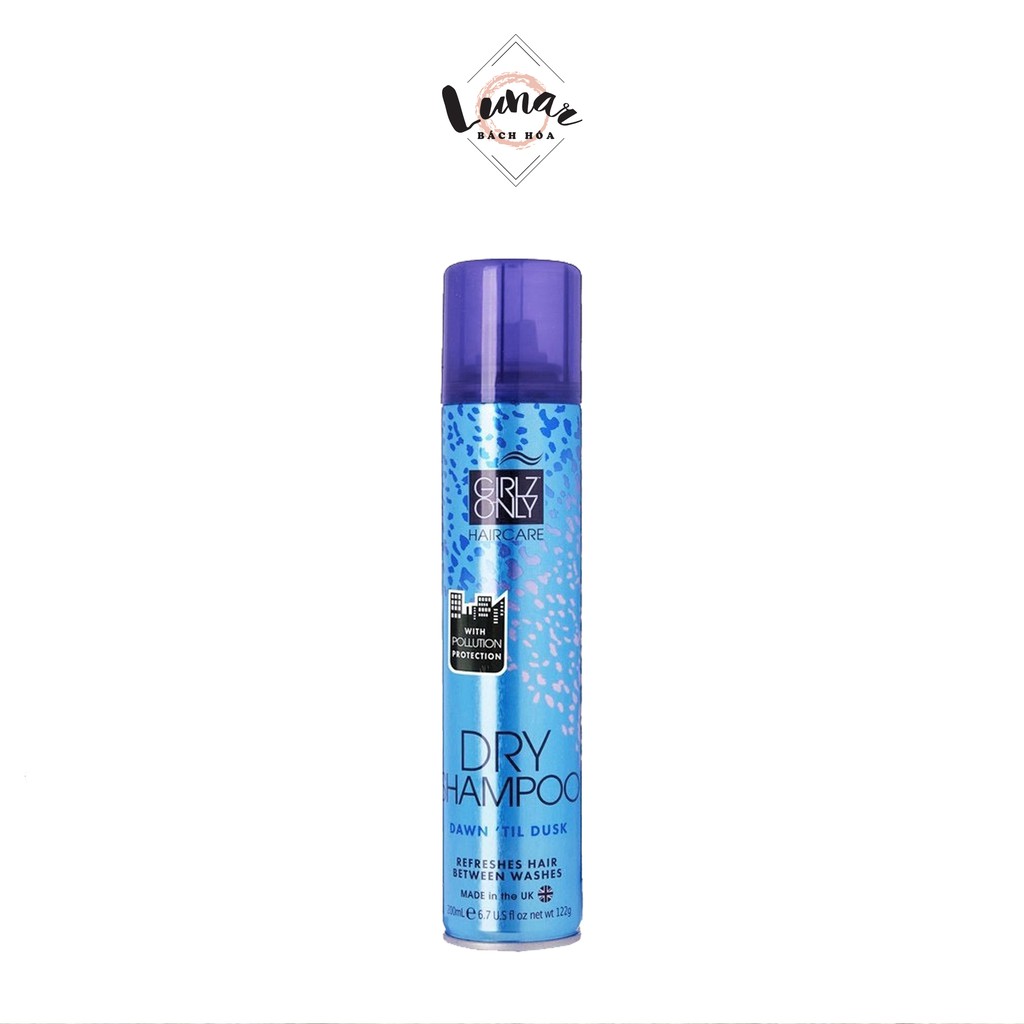 Dầu Gội Khô Girlz Only Hương Cam Dawn Til Dusk Dry Shampoo 200ml - Kiểm Định An Toàn Bộ Y Tế