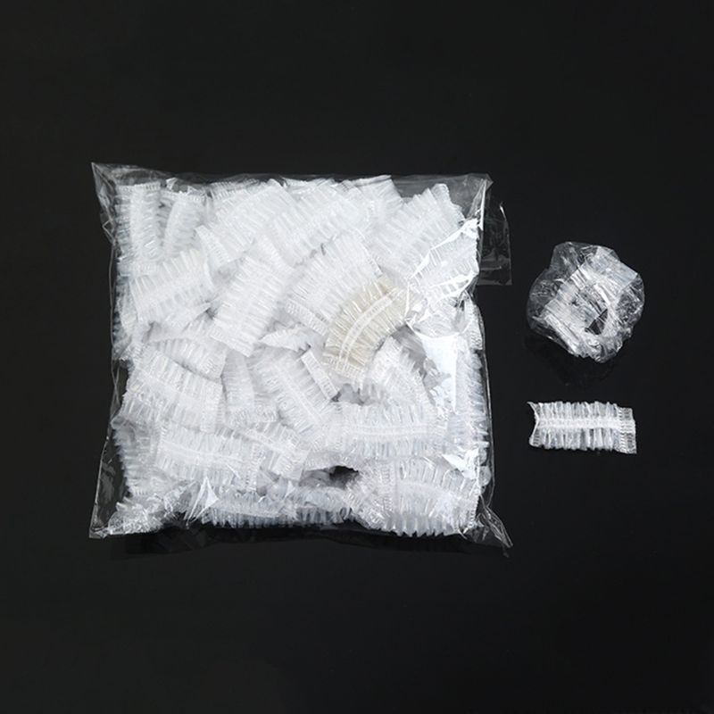 Set 100 Vỏ Bọc Tai Bằng Nhựa Dày Chống Nước Dùng Một Lần Cho Salon