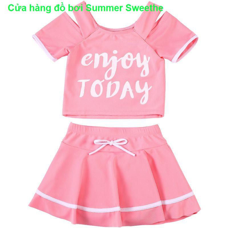 Áo tắm trẻ em, váy xẻ tà cho bé gái, big bé, gái hàn quốc, công chúa dễ thương)