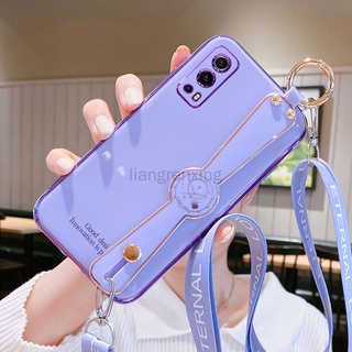 ốp lưng oppo a55 4g Ốp Điện Thoại Mềm Đính Đá Có Dây Đeo Cổ Cho oppo a55 4g