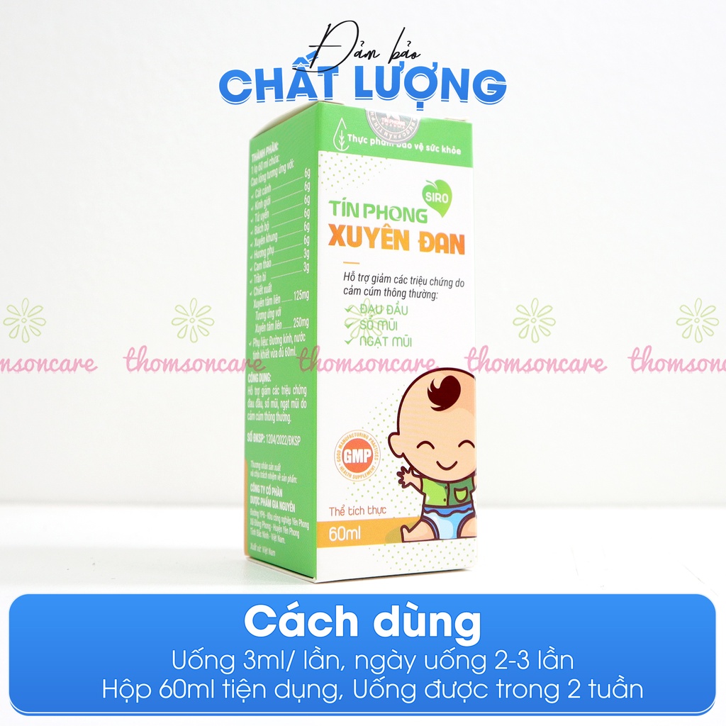 Siro cảm cúm Tín Phong cho trẻ em chiết xuất từ thảo dược