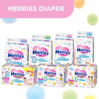 (Đủ Size) Tã/Bỉm dán quần Merries cộng miếng nội địa NB96 dán/S88 dán/ M68 dán/L58 dán/M64 quần/L50 quần/Xl44 quần/XXL28