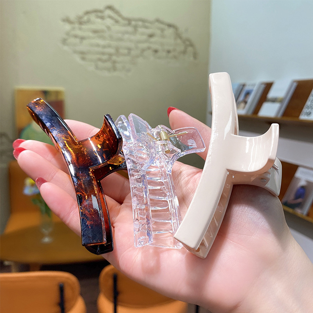 (Hàng Mới Về) Kẹp Tóc Bằng Nhựa Acrylic Nhiều Màu Sắc Phong Cách Vintage Cho Nữ
