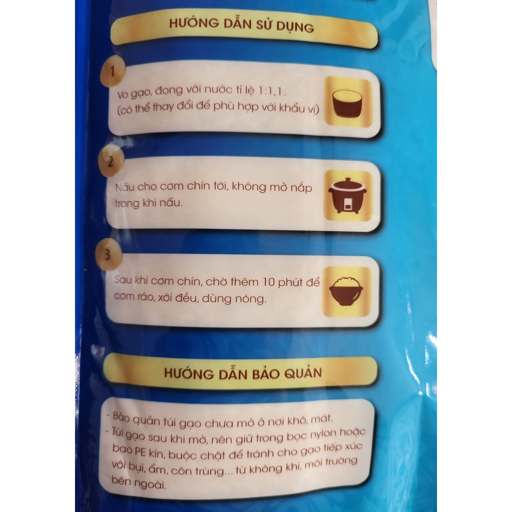 [Túi 5Kg – nhãn XANH] GẠO HƯƠNG LÀI [VN] THIÊN KIM Jasmine Rice