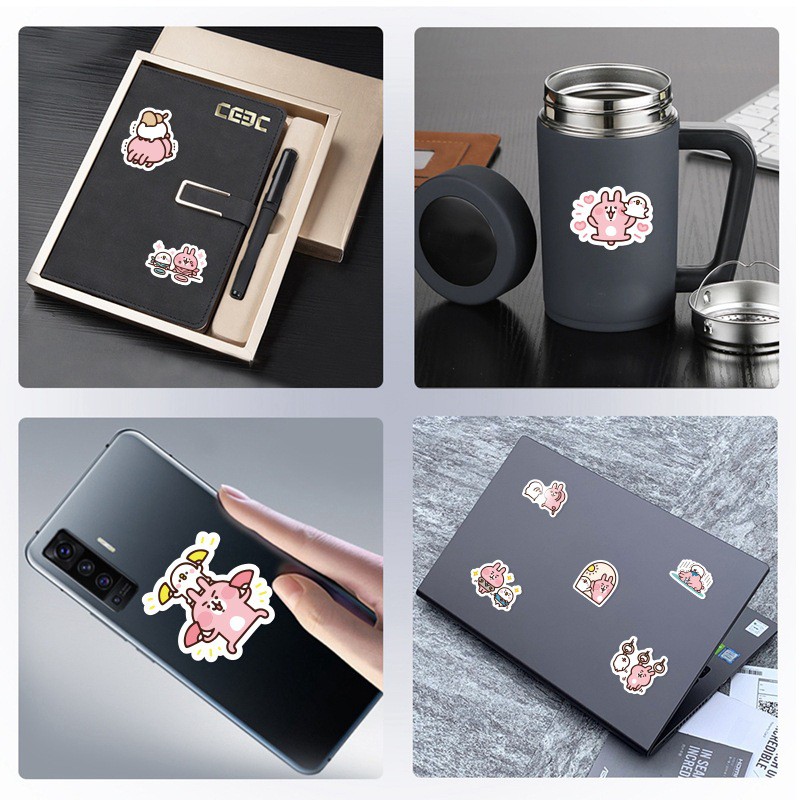 Bộ Sticker dán chủ đề Piske & Usagi dễ thương mới nhất 2021