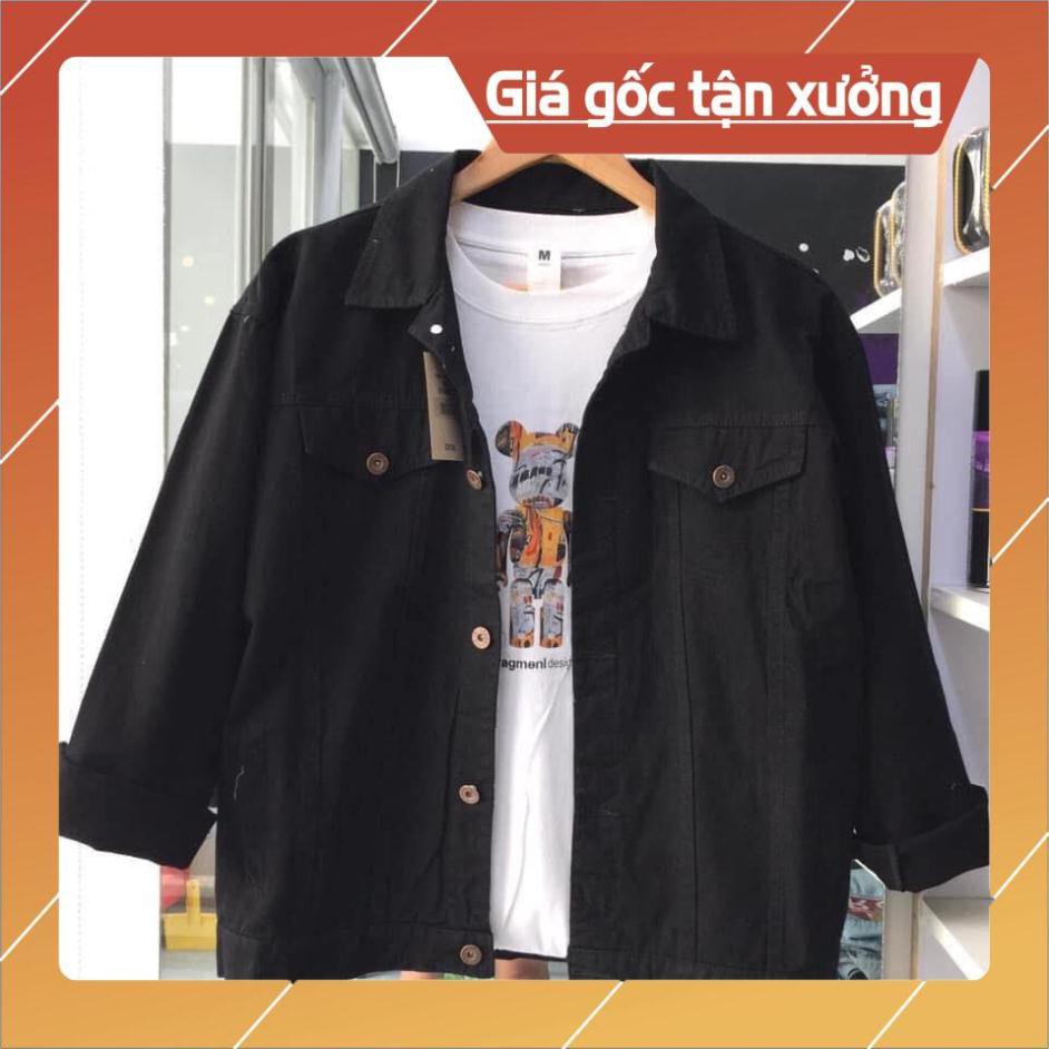 Áo Khoác KAKI chống nắng Nam Nữ BTS Đen Trơn Unisex KK011 jean kaki | BigBuy360 - bigbuy360.vn