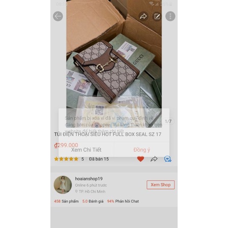 TÚI GUCCI HORSEBIT PHONE FULL BOX SEAL SZ 17