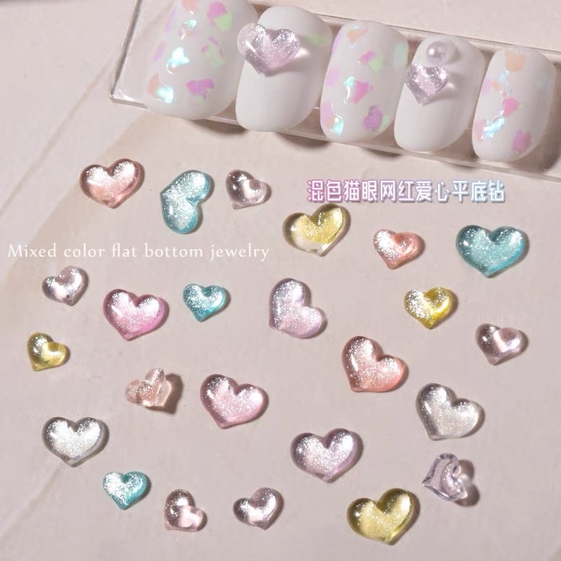 (Set tận 50c)Charm Tim Flash trang trí móng M27