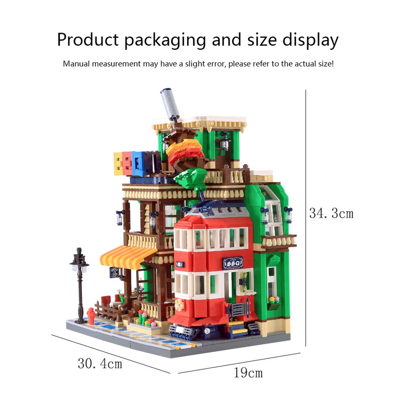 Bộ Đồ Chơi Xếp Hình Cửa Hàng Thị Trường 1922 Mảnh Cho Bé