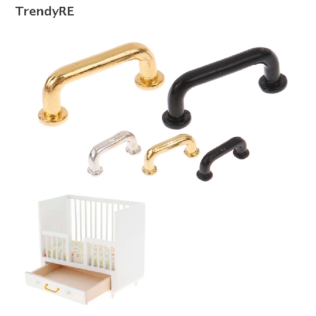 Trendy 1Set 1:12 Dollhouse Door Handle Cabinet Handle Furniture Cabinet Closet DecorToy RE