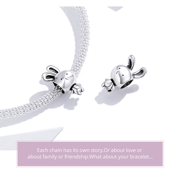 [Mã FAMAYFA giảm 10K đơn 50K] Bamoer 925 Real Silver Rabbit Shape Bead Pendant Bracelet Accessories SCC1517 | BigBuy360 - bigbuy360.vn