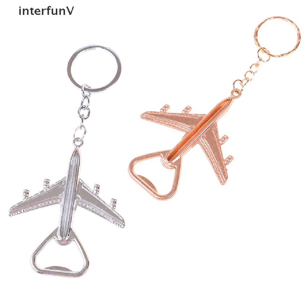 [InterfunV] Móc Khóa Mở Nắp Chai Bia Hình Máy Bay Sáng Tạo