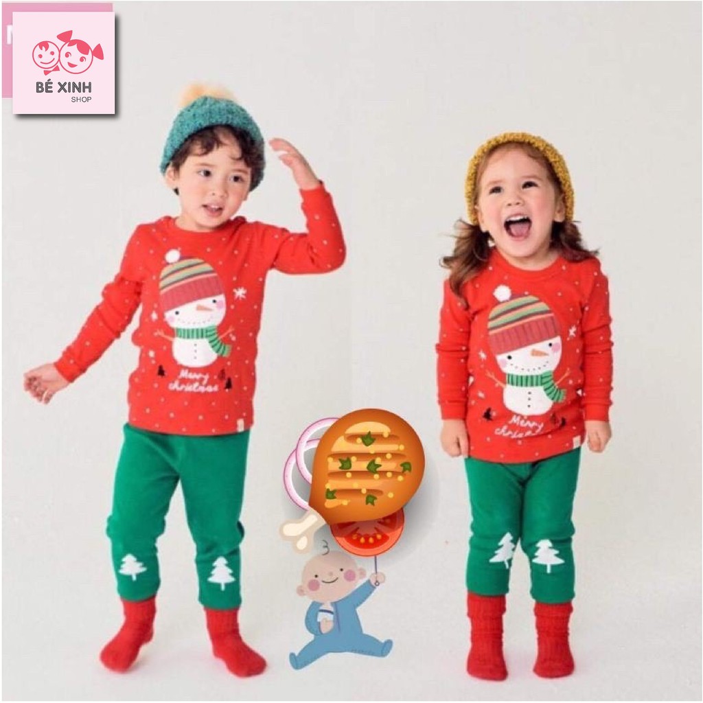 Áo quần bộ đồ noel giáng sinh cho bé trai bé gái Minky Mom [Chuẩn 100% cotton] Quần áo đồ ông già noel giáng sinh trẻ em