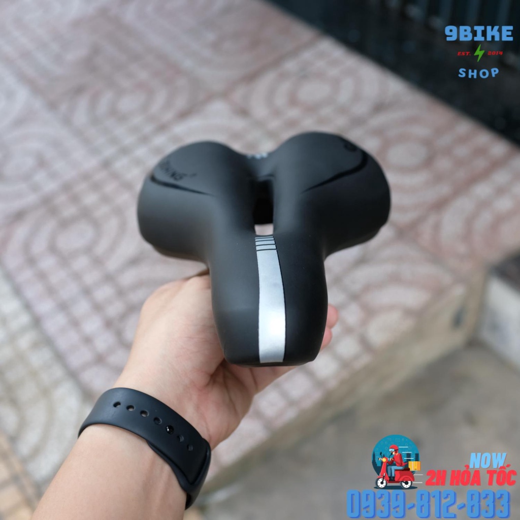 Yên xe đạp thể thao siêu mềm bản lớn WB