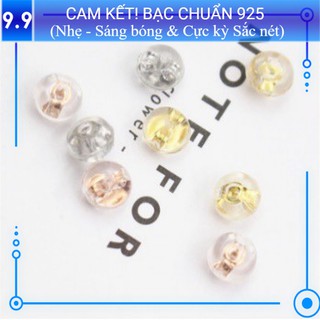 Charm bạc 925 nút chặn hoa tai ch227