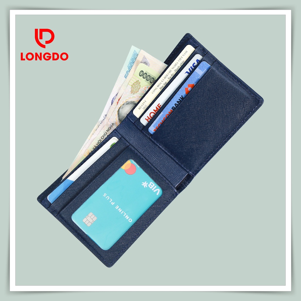 Ví nam ngang cao cấp - Cam kết 100% da bò thật - Sản phẩm chính hãng - B02