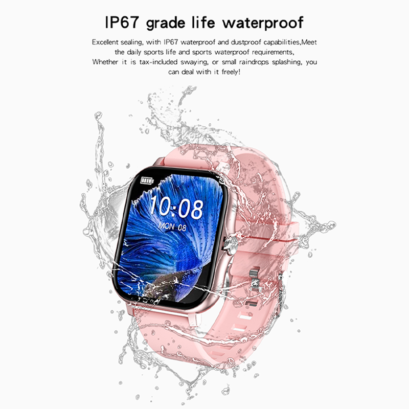 UTELITE GT20 Ultra-thin Smart Watch 1.69 inch Square Screen Bluetooth Call IP67 Waterproof Long Standby Heart Rate Blood Oxygen Monitoring Fitness Tracker