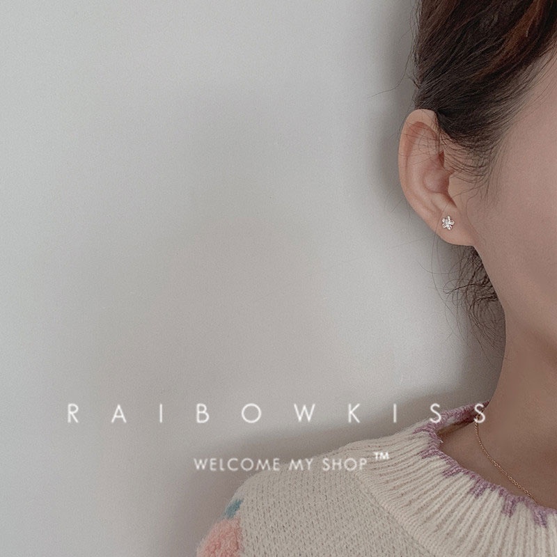 Đôi khuyên tai mạ bạc 925 hình thiên nga / bướm / hoa / sừng hươu / thiên nga thiết kế tinh xảo