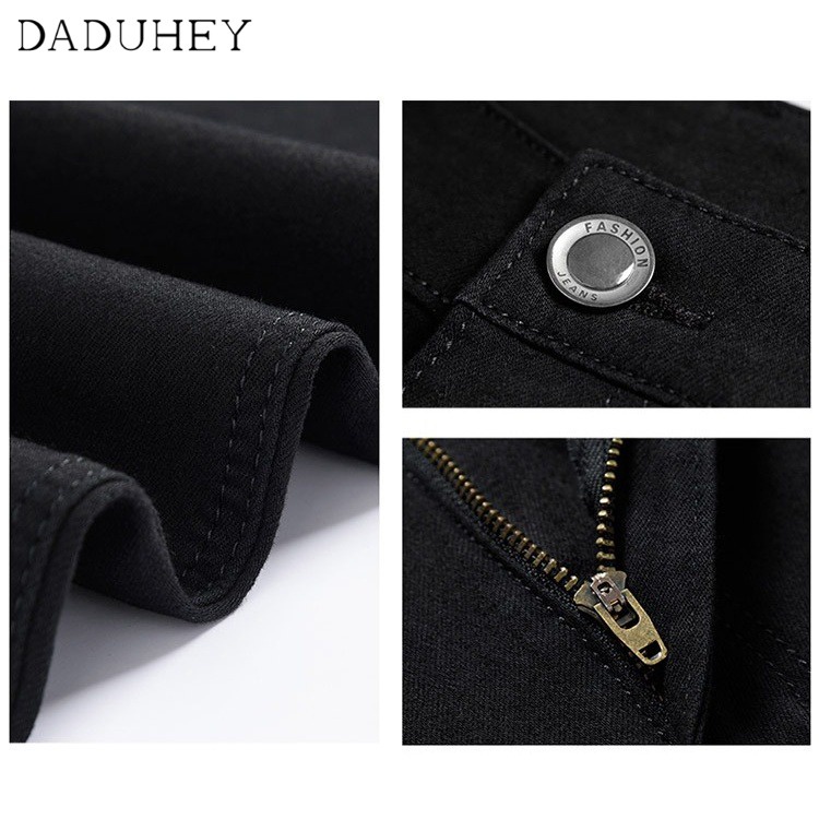 Daduhey Quần Jean Dài Lưng Cao Dáng Rộng Thời Trang Mùa Xuân 2022 Cá Tính Cho Nam
