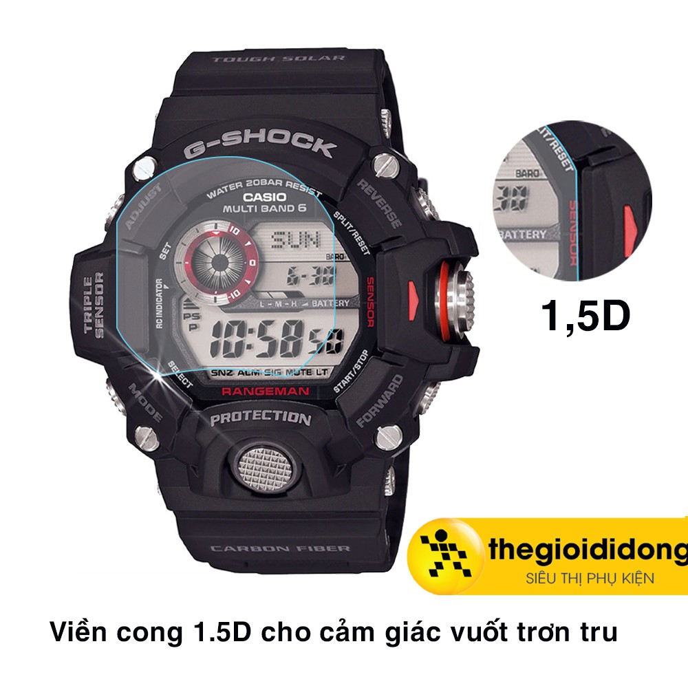 Cường lực đồng hồ Casio GW-9400J-1JF độ cứng 7H chống trầy xước – Dán màn hình đồng hồ Casio