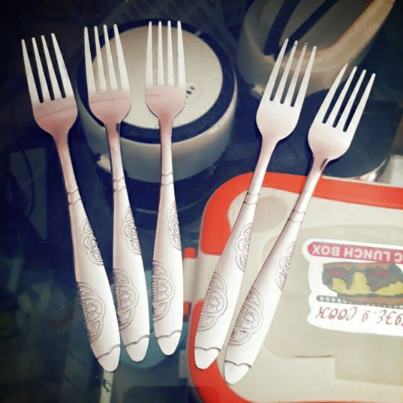Dĩa inox dài 17cm, nĩa inox