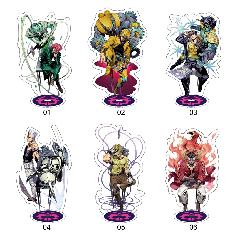 flowersqueen Mô hình acrylic trang trí thiết kế nhân vật anime JoJo's Bizarre Adventure