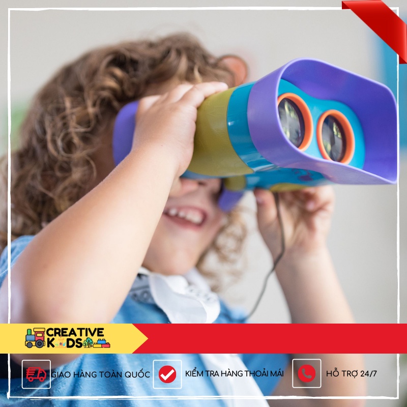 Ống nhòm trẻ em phóng đại vật thể 2,3 lần cho bé 3-14 tuổi thoải mái quan sát, khám phá (Kidnoculars)