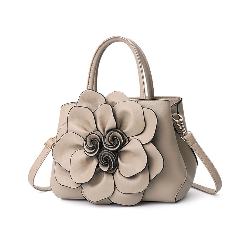 (SẴN) Túi xách nữ công sở cao cấp cỡ to 30cm đính hoa nổi thời trang sang trọng HER BAG TXN034