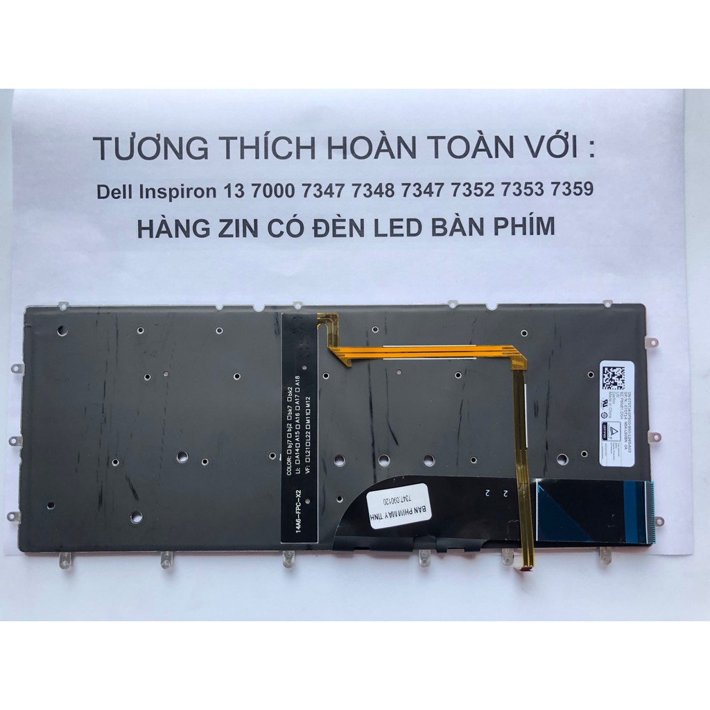 Bàn Phím Laptop Dell Inspiron 13 7000 7347 7348 7352 7353 7359 7348  Inspiron 15-7548 7548 Hàng Zin Có Đèn Led