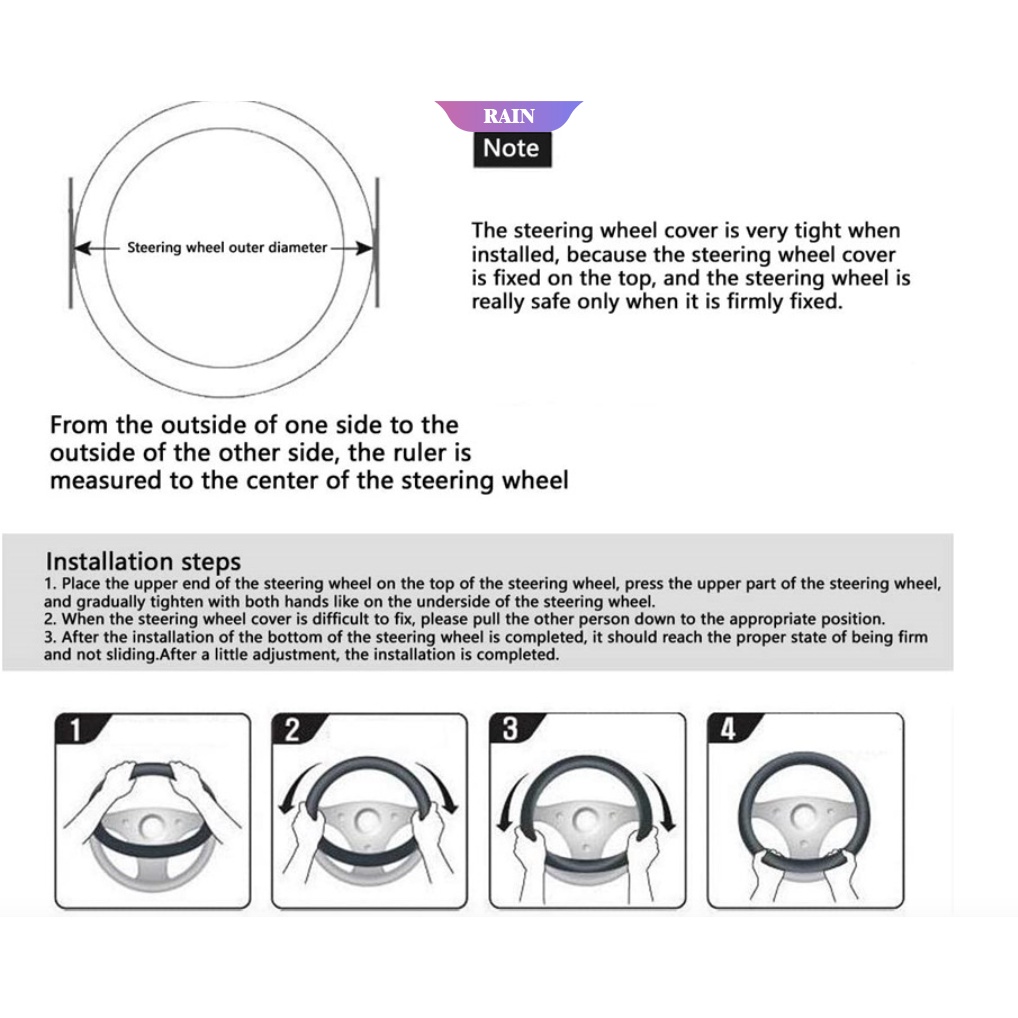 SANRIO Vỏ Bọc Vô Lăng Xe Hơi 38cm Bằng Da Mềm Thông Dụng Thoáng Khí Bền Bỉ