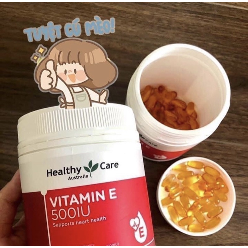 [Cóbill]Vitamin E 500IU Healthy Care 200v | Thế Giới Skin Care