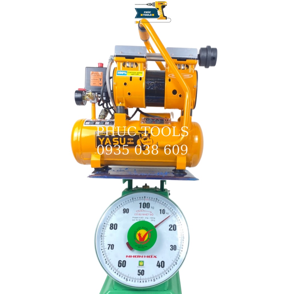 Máy Nén khí YASU 12L Ko Dầu dây đồng 100%