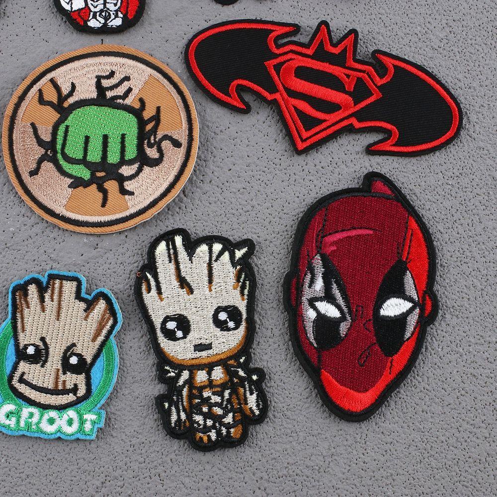 QQMALL Miếng Dán Ủi Quần Áo Hình Marvel