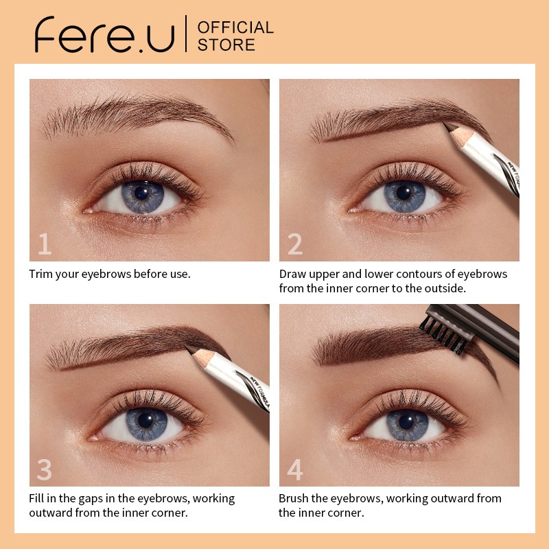 Set chì vẽ chân mày và cọ FERE.U trang điểm tự nhiên kháng nước lâu trôi | BigBuy360 - bigbuy360.vn