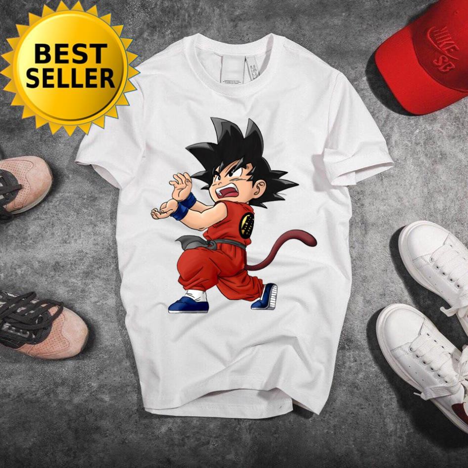 SALE- Áo thun Son Goku Dragon Ball 7 Viên Ngọc Rồng Saiyan Cá tính 31-35 - Áo thun tay lỡ cặp đôi Hàn Quốc