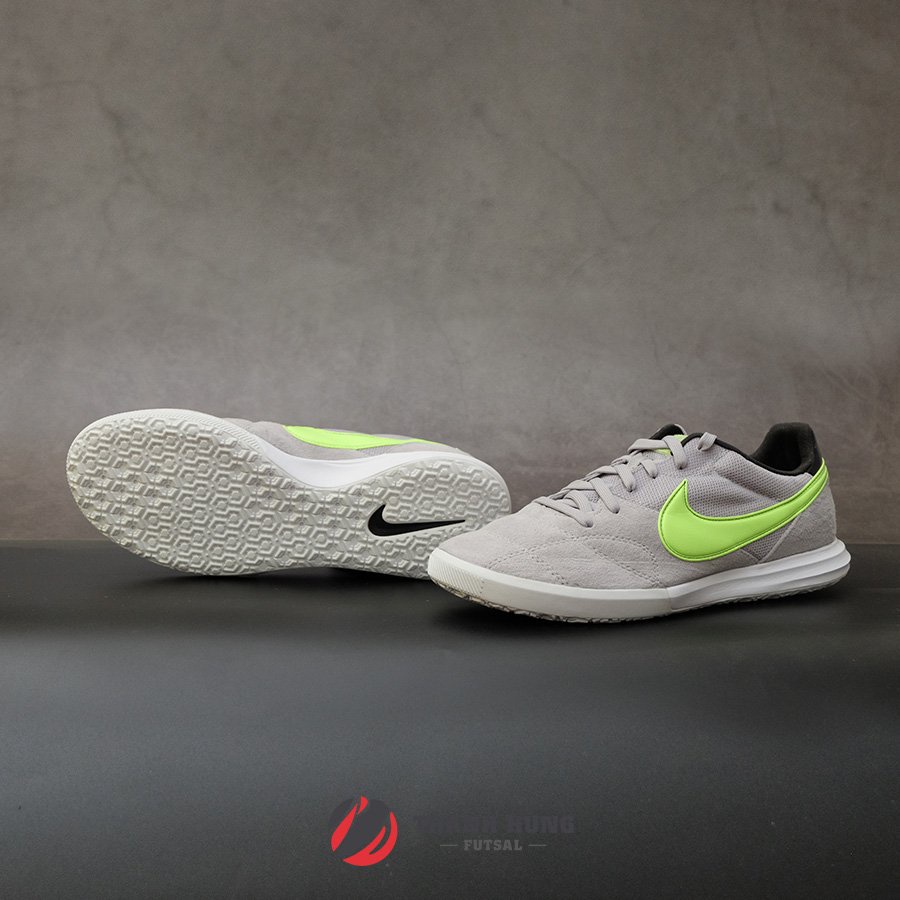 GIÀY ĐÁ BÓNG CHÍNH HÃNG NIKE TIEMPO PREMIER II SALA - AV3153-012 - XÁM / VÀNG