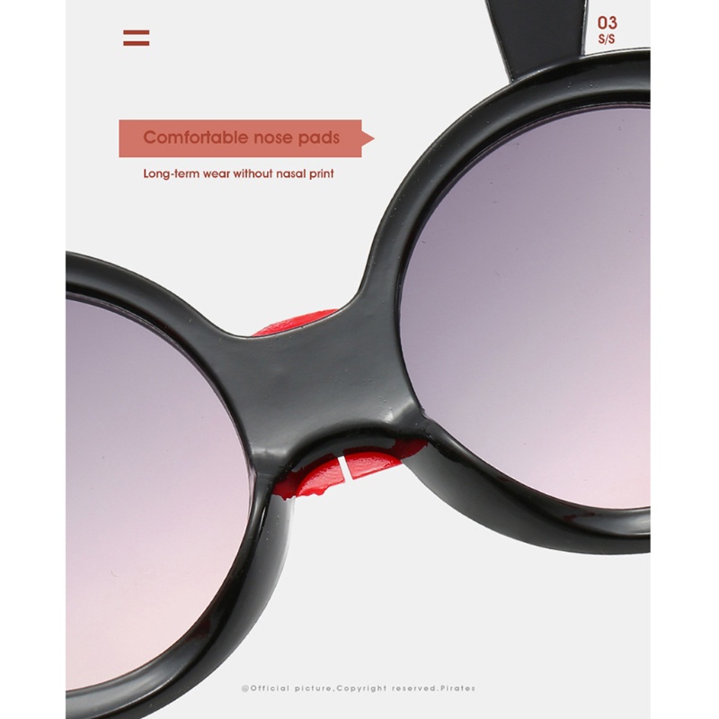 Set 2 Món Mắt Kính Hình Thỏ Hoạt Hình Thắt Nơ Dành Cho Bé Gái