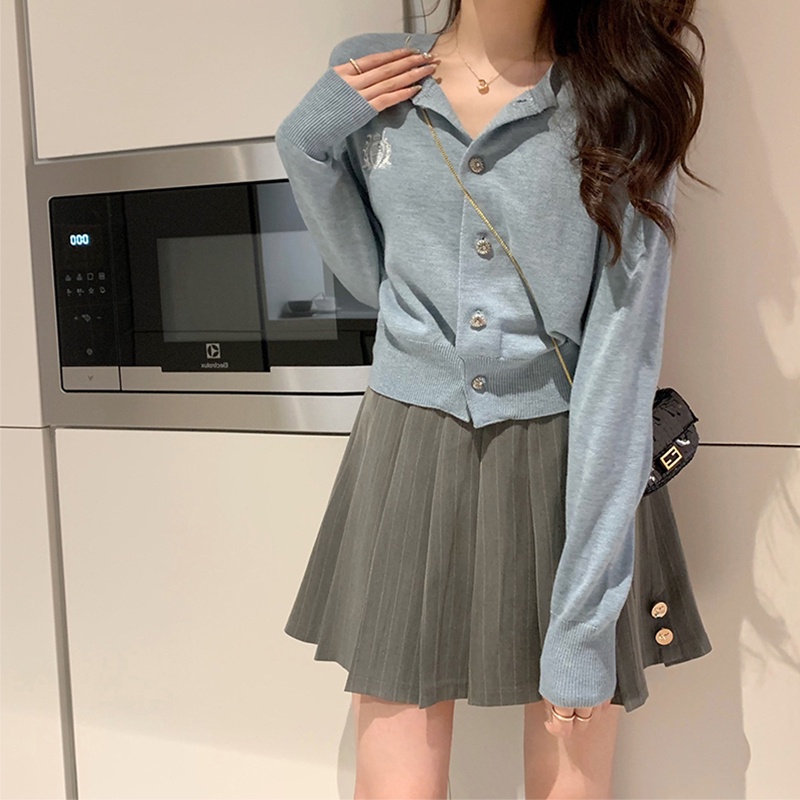 Áo khoác lửng ZHELIHANGFEI tay dài họa tiết dễ thương thời trang dành cho nữ