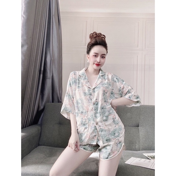 Bộ Đồ Pijama - Bộ Lụa Mai Ngô Dơi Tay Cộc , Quần Cộc[Hàng Đẹp, Lụa Mát Mịn] Không Nhăn, Không Bai Giãn, Không Phải màu | BigBuy360 - bigbuy360.vn