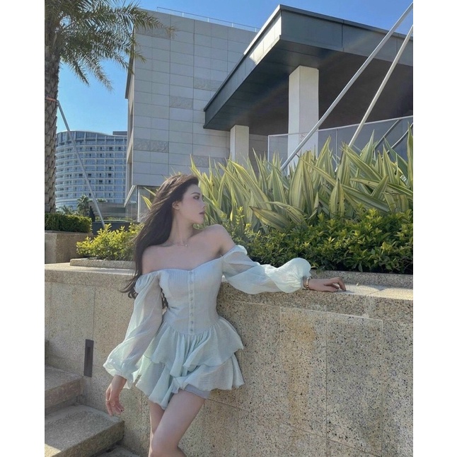 ĐẦM BẸT VAI TAY DÀI TẦNG XOÈ