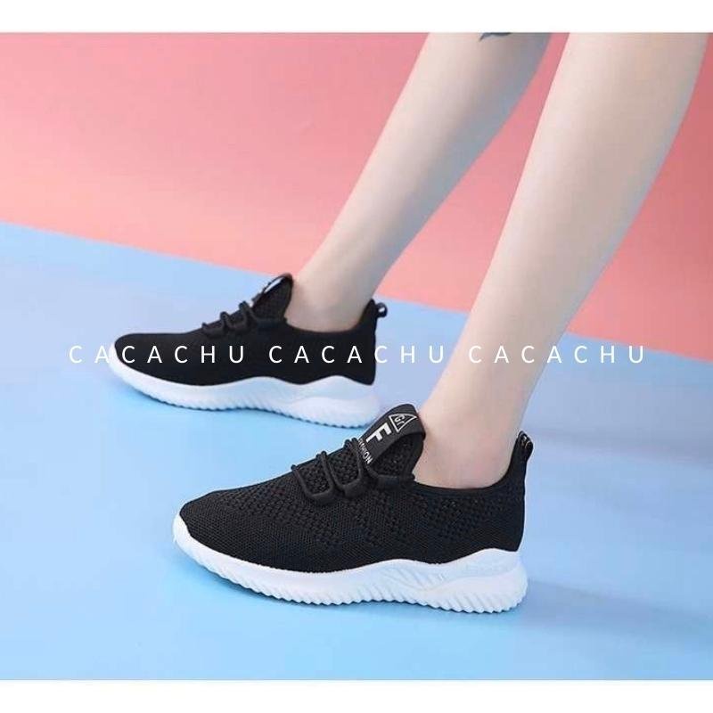 Giày nữ thể thao sneaker chạy bộ tập gym nhẹ êm chữ F xu hướng hot trend mới 2022 CACACHU G031, vải thoáng khí bền đẹp