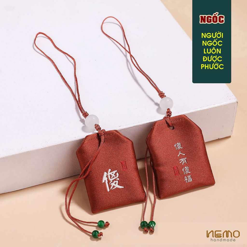Móc Khóa Túi Phước OMAMORI Nhiều Ý Nghĩa Nemo Handmade, kích thước 3.5cm x 4.5cm - OMHE