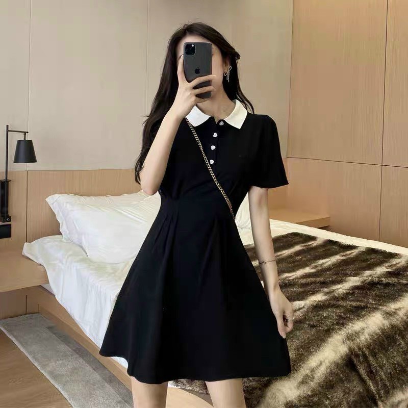[Mẫu mới]_Đầm Thun Cotton POLO Dáng xòe / Dáng chữ A Siêu Xinh cute PHS1596 | BigBuy360 - bigbuy360.vn