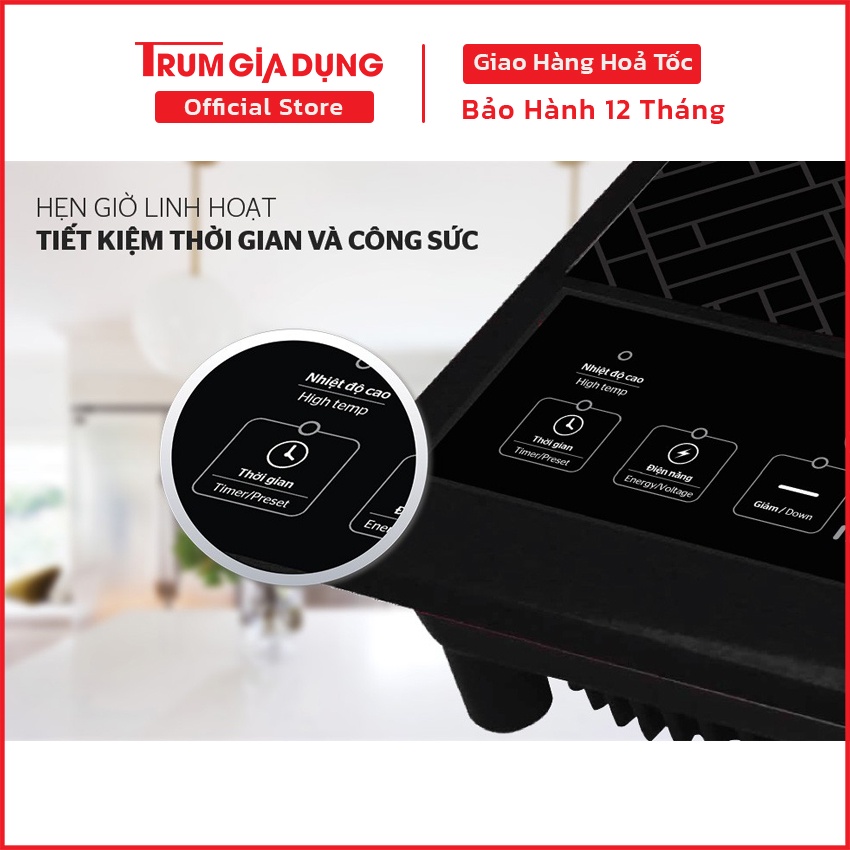 Bếp hồng ngoại đơn Sunhouse SHD6011, bếp hồng ngoại Sunhouse SHD6011, mặt bếp siêu bền