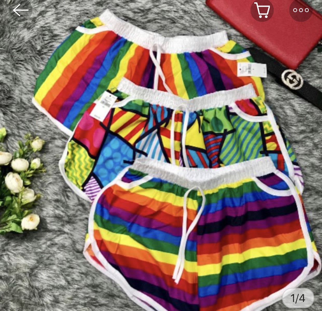 Quần Short Ngắn Nữ Chất Kate Poly Đẹp Nhiều Hình - Quần Đùi Nữ Đi Biển Màu Sắc Rực Rỡ