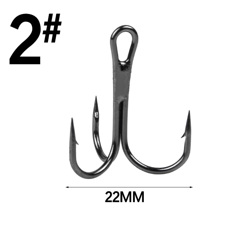 Hộp 20 Móc Câu Cá Bằng Thép Carbon Thiết Kế Cao Cấp Nhiều Kích Thước 2/ 4/ 6/ 8 Tuỳ Chọn