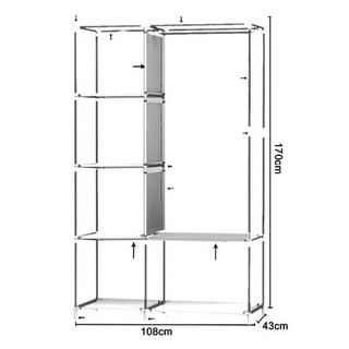 Tủ vải 3D 2 buồng 6 ngăn cao cấp