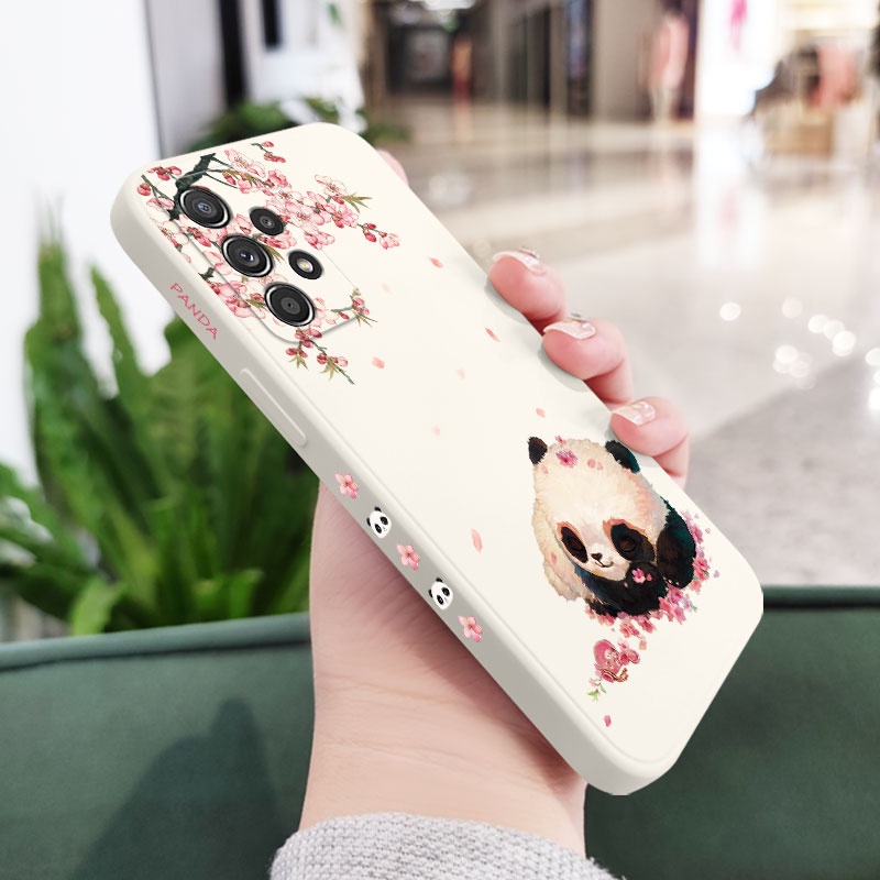 Ốp Điện Thoại Silicon Họa Tiết Gấu Trúc Dễ Thương Dành Cho Samsung Galaxy A73 A53 A33 A23 5G